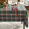 Christmas Checkered Tablecloth Rectangle, 54 x 80 Inch, Green