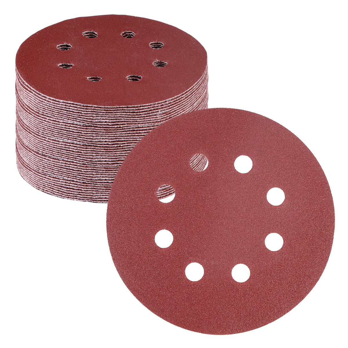 WORKPRO Sanding Discs, 5-Inch 150 Grit 8-Hole Hook and Loop, 50 Pack