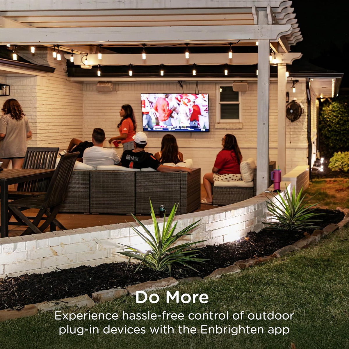 Matter Outdoor Smart Plug, 2 Individual Grounded Outlets, Black | Matter Compatible, Weatherproof, Independently