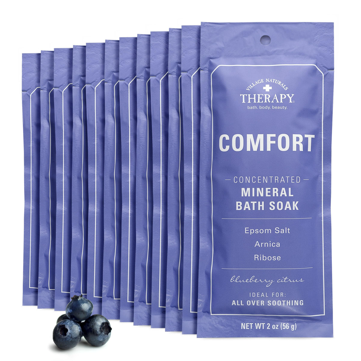 Comfort Concentrated Mineral Bath Soak, Blueberry Citrus, 2 Oz, Pack of 12
