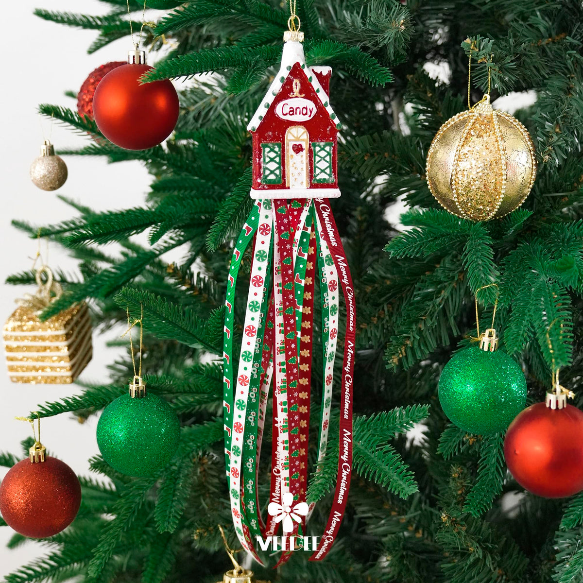 3/8 inch 100 Yards Assorted Christmas Ribbon - Pack of 20 in Red
