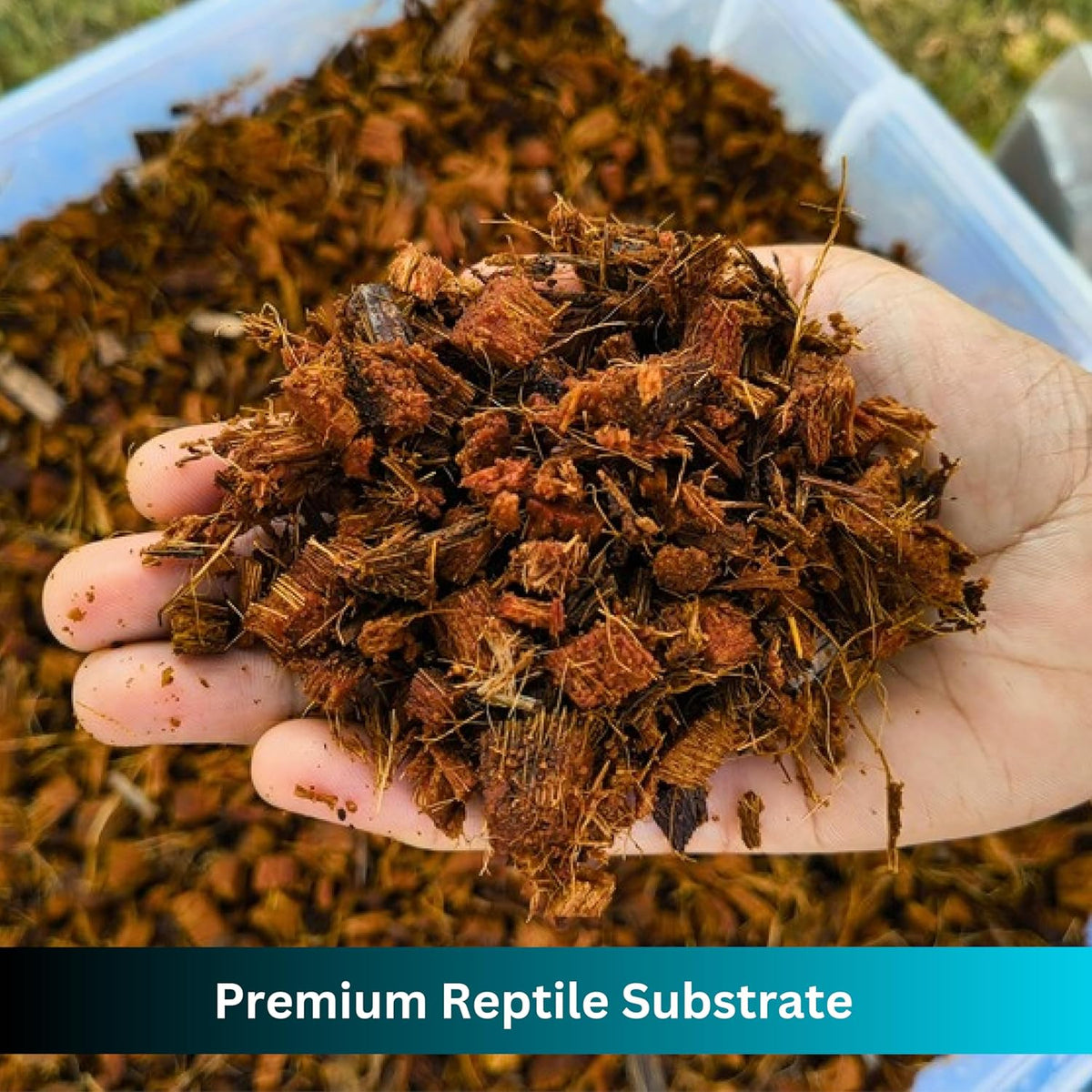 Premium Coconut Chip Substrate for Reptiles | 10 lb Compressed Block Expands up to 72 Quarts | Natural Bedding for