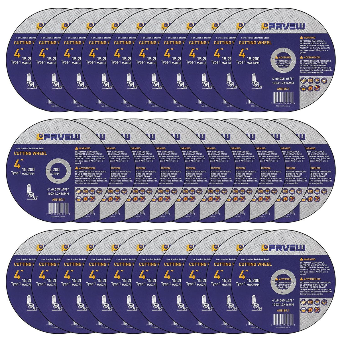 30-Pack 4 Inch Cut Off Wheels, 4"x0.045"x5/8" Cutting Disc