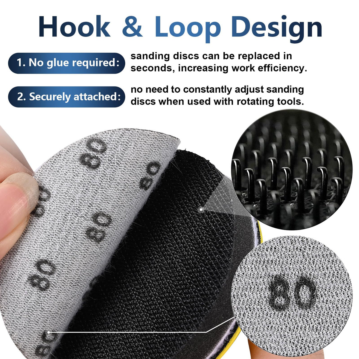 100 PCS 3000 Grit 3 Inch Hook and Loop Sanding Discs