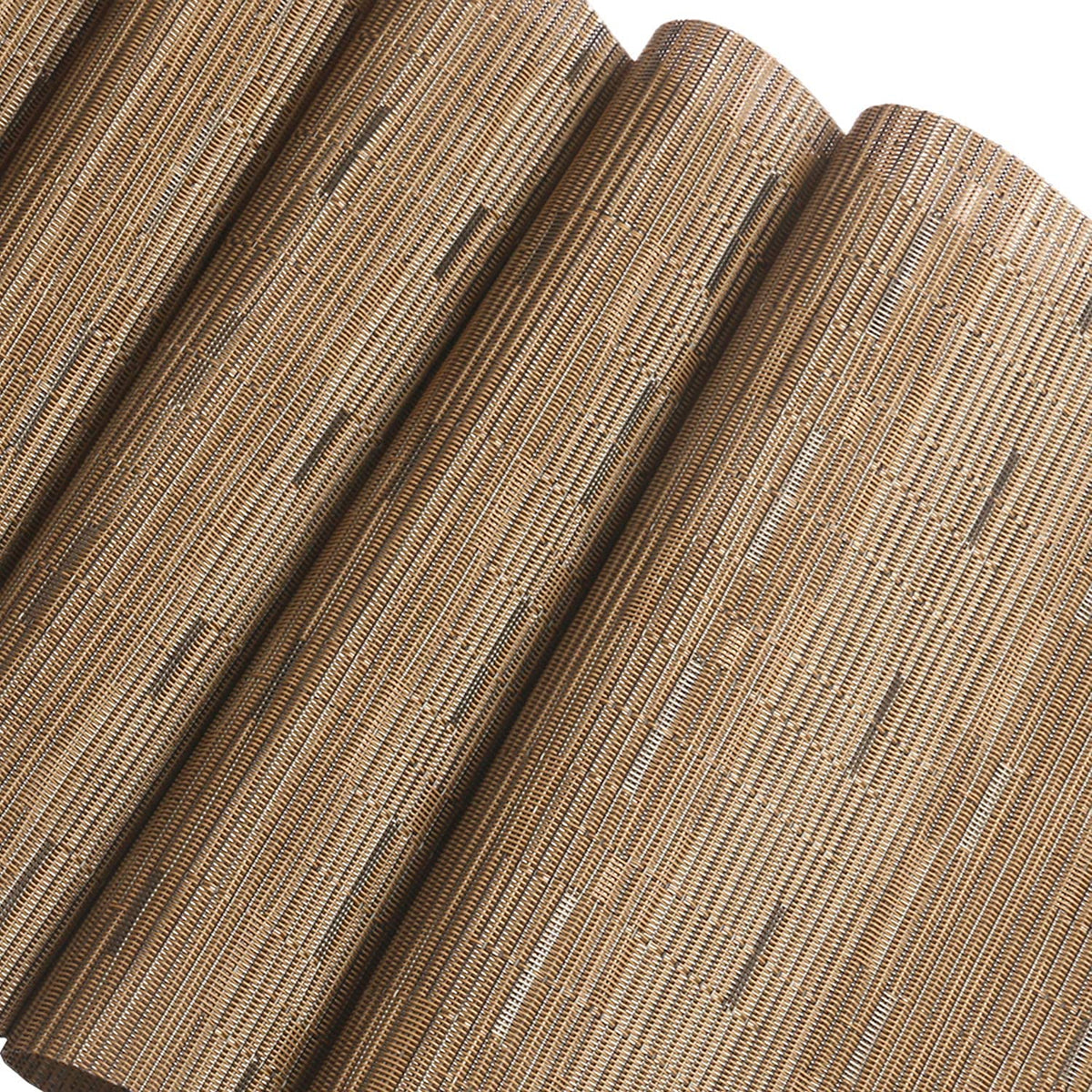 Small Round Table Placemats Set of 5 Woven Vinyl Wedge Placemats with Centerpiece Round Table Mats Heat Resistant