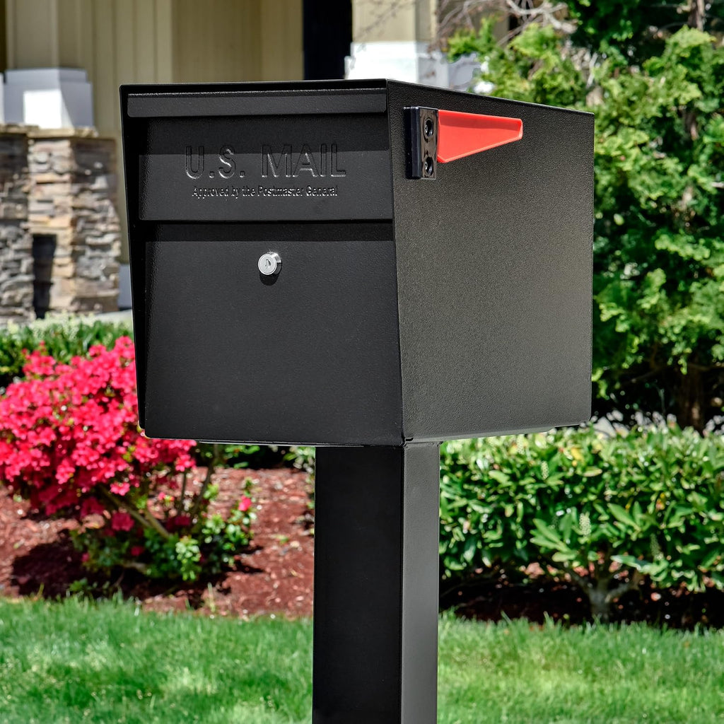 In-Ground Heavy Duty Steel Mailbox Post for Mail Boss Mailboxes | Rot-proof alternative to wood posts, powder-coated