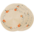 Round Fall Placemats Set of 4 PP Pumpkin Placemats