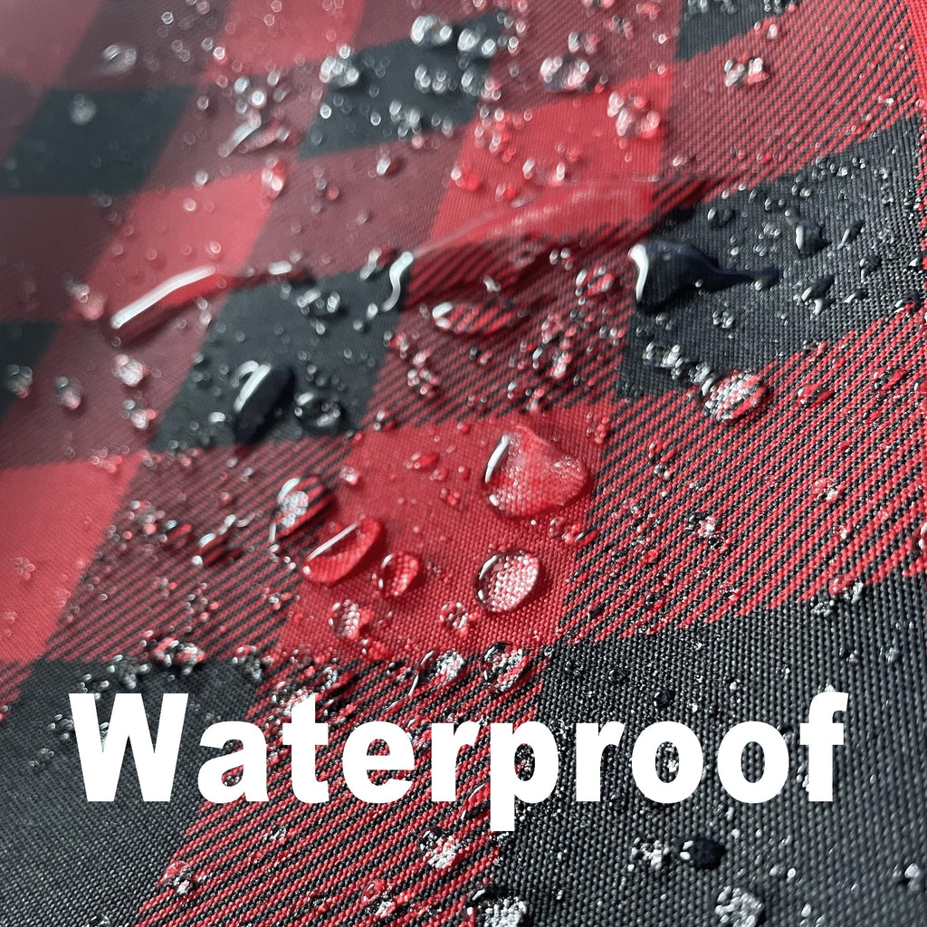 Waterproof Christmas Plaid Tablecloth Fabric - Red Oblong 52x70 Inch Classic Buffalo Tartan Festive Table Cloth for