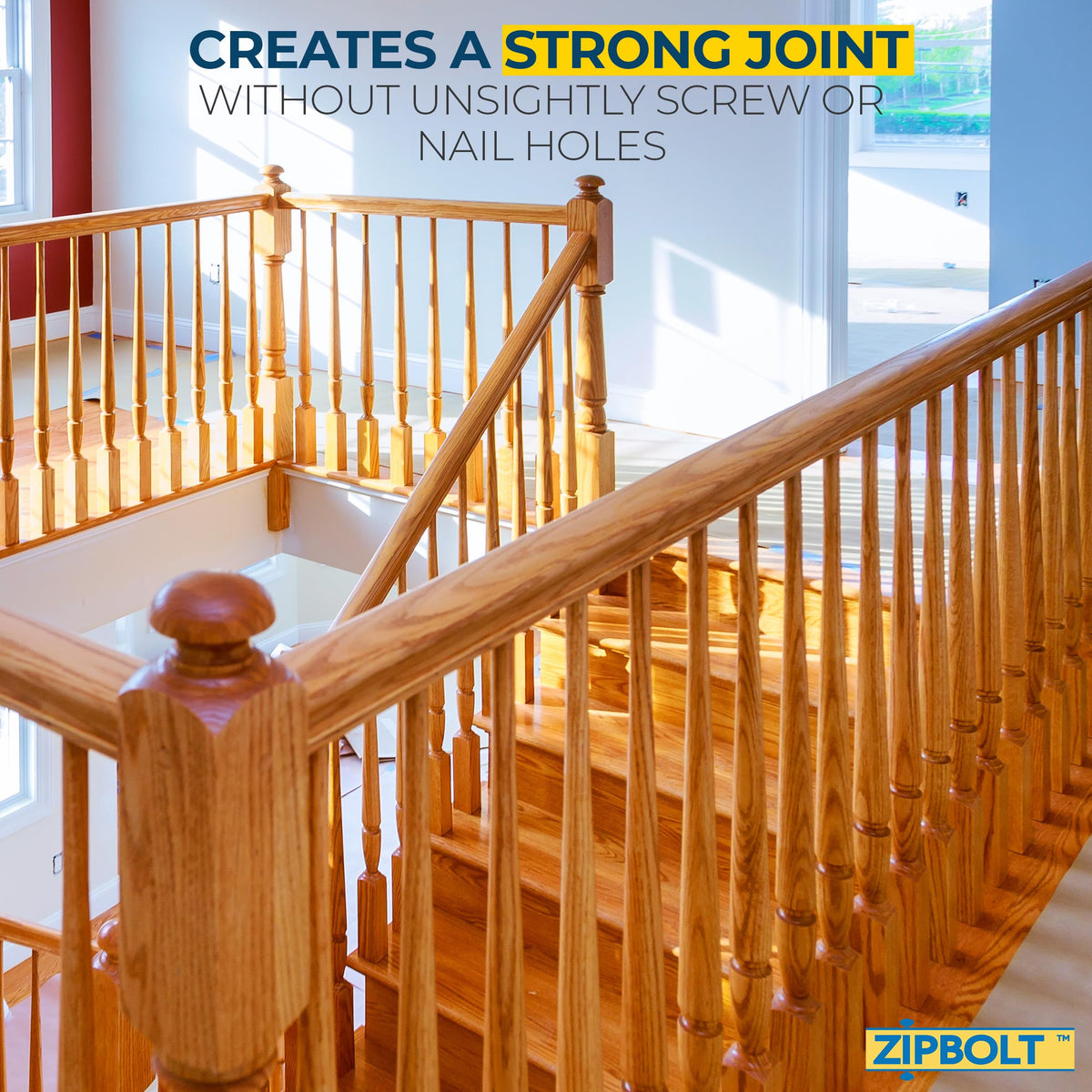13.801 Slipfix Railbolt Bulk Pack — Staircase Handrail Post to Post Fastening Solution, Durable, Fast, and Easy