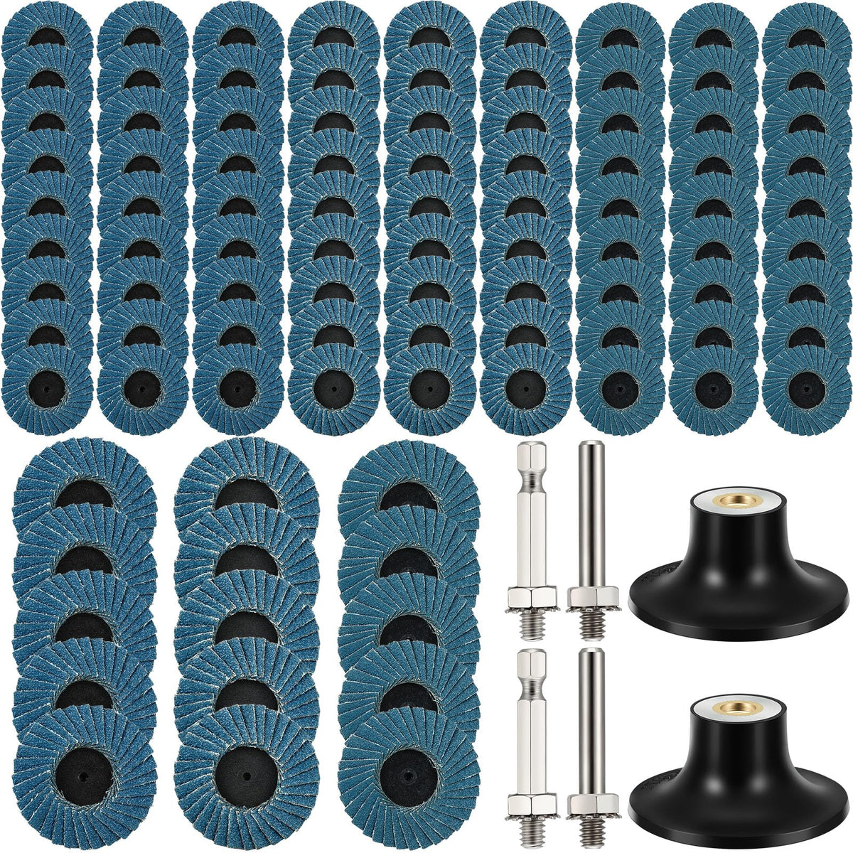 Hotop 96 Pcs 2 Inch Flap Disc Sanding Disc 40/60/80/120 Grit