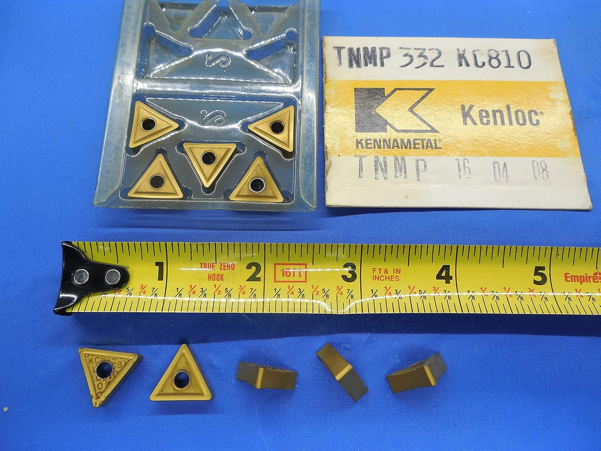 10PCS NEW KENNAMETAL TNMP 332 KC810 TiN Carbide Turning Inserts TNMP 16 04 08