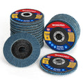 WORKPRO 20-Pack Zirconia Flap Discs, 4-1/2" x 7/8", T29, 80 Grit