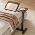 Overbed Bedside Table with Wheels, Right-Side Tilt Top, 29.1"–39" H