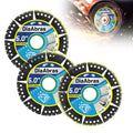 3-Pack 5" Diamond Multi-Purpose Saw Blades,Diamond Blade for Heavy Duty Angle Grinder Versatile Cutting Discs 7/8" Arbor for Metal Tile Marble Quartz Stone Metal Plastic Wet or Dry Use