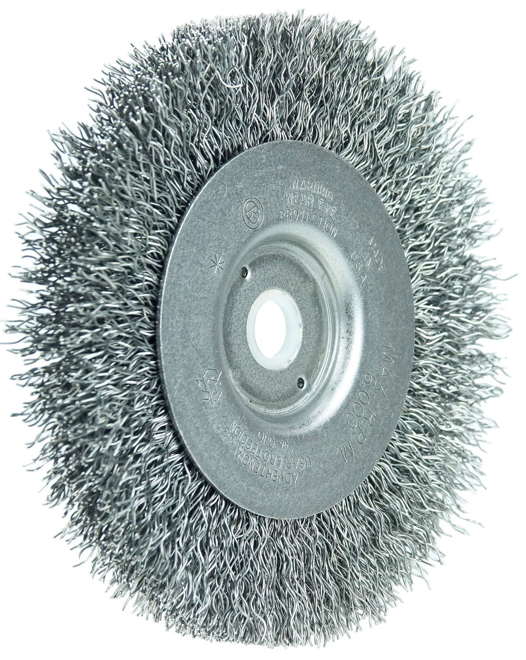 Weiler 36262 Wolverine 4" Crimped Wire Wheel.014 Steel Fill, Narrow Face, 1/2"-3/8" Arbor Hole, Made in the USA (Pack of 2)