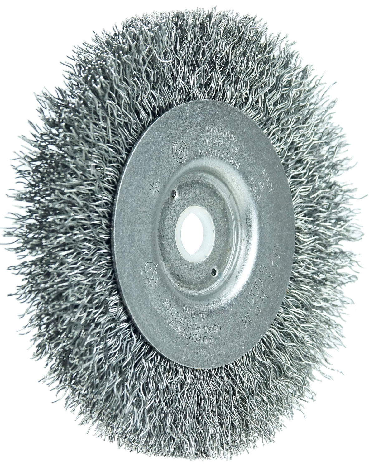 Weiler 36262 Wolverine 4" Crimped Wire Wheel.014 Steel Fill, Narrow Face, 1/2"-3/8" Arbor Hole, Made in the USA (Pack of 2)