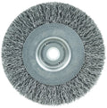Weiler 36262 Wolverine 4" Crimped Wire Wheel.014 Steel Fill, Narrow Face, 1/2"-3/8" Arbor Hole, Made in the USA (Pack of 2)