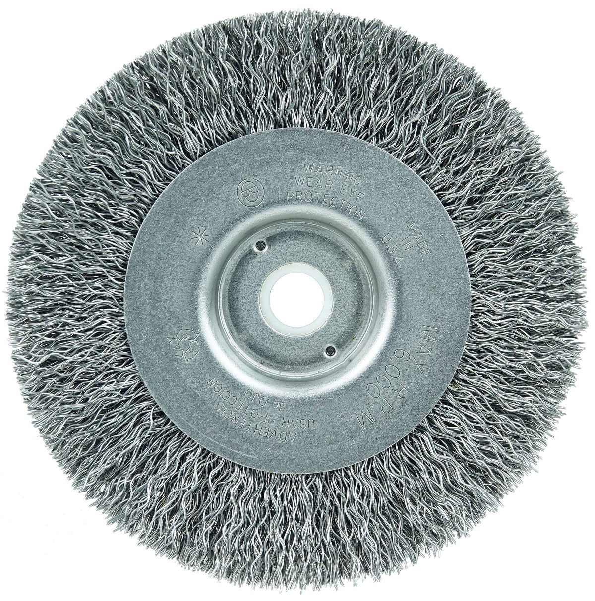 Weiler 36262 Wolverine 4" Crimped Wire Wheel.014 Steel Fill, Narrow Face, 1/2"-3/8" Arbor Hole, Made in the USA (Pack of 2)
