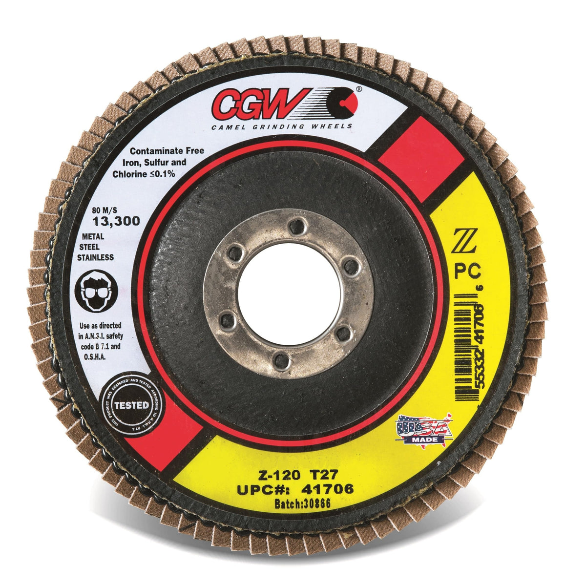CGW 41732 4-1/2x5/8-11 Zirconia Flap Disc T29 40 10-Pack