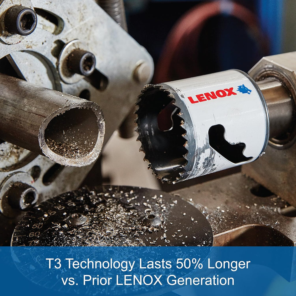 Lenox Speed Slot 1772954 Hole Saw, 2-1/2 in Dia, 1-1/2 in D Cutting, HSS Cutting Edge