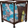 Rolling Pool Storage Small Organizer Bin, (18" W x 18" L x 20" H), Brown Style 417244