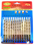 FTG USA Tapered Drill Bits for Wood 12 Pc #10 (3/16") All Same Size Replacement for FTG Countersink Drill Bit Set