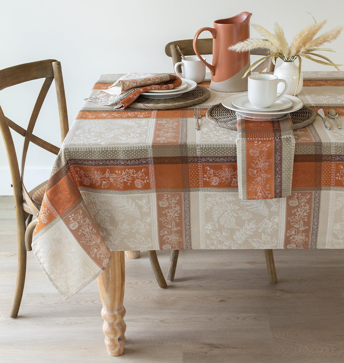 Heirloom Harvest Tablecloth (Terracotta 60"x 120" Rectangular)