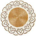 Beaded Placemats 13 Inch Gold Ivory Round Table Chargers