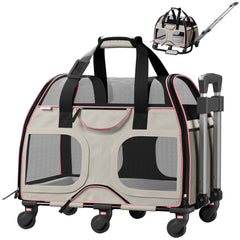 Katziela Luxury Rider PRO pet carrier – White/Pink